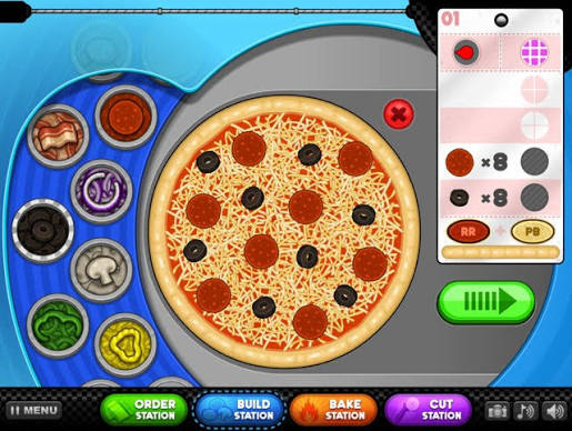 Build Station Layout and Topping Placement Guide for Papa's Pizzeria